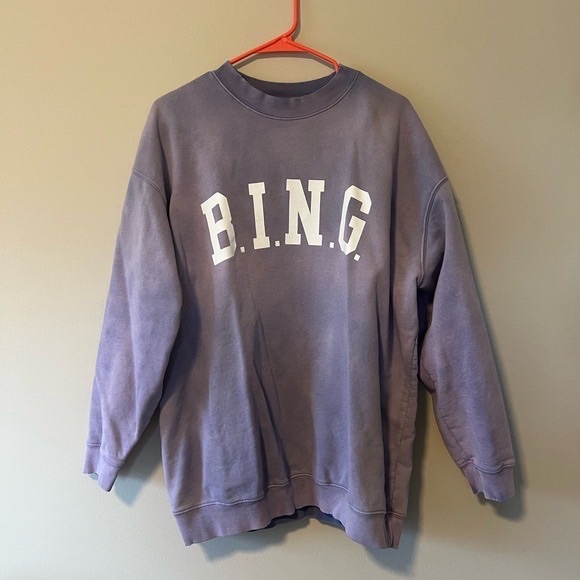 Anine Bing Tyler sweatshirt washed lavender - Picture 2 of 6